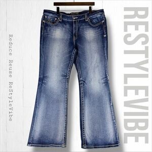 MISS ME Women’s Size 38 Denim Jeans Easy Boot Fit The M Series Style Stretch